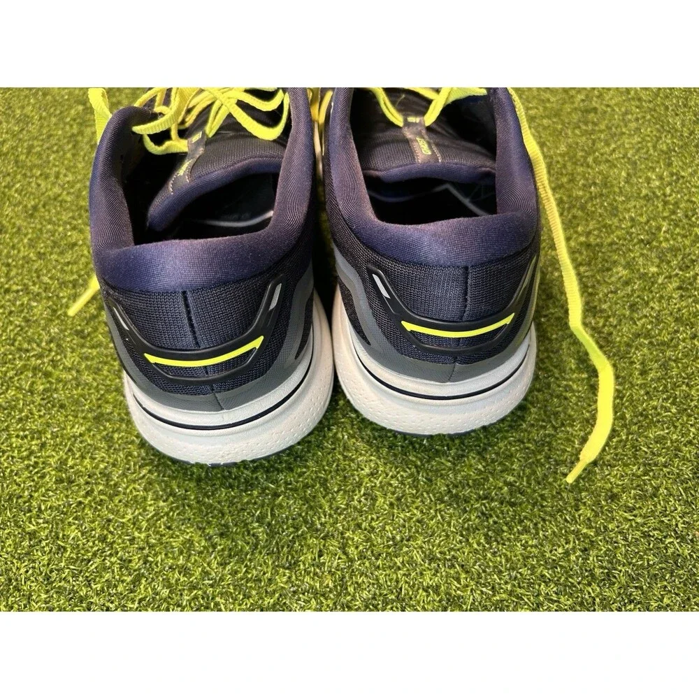 Brooks Ghost 15 Mens Size 11 Wide 2E Running Shoes Navy Neon Arch Support Insole